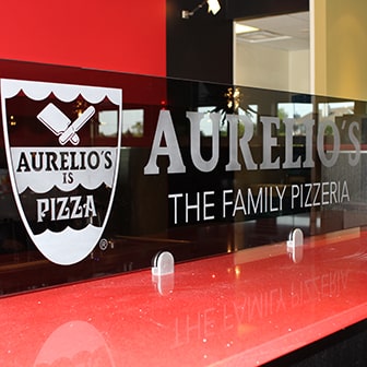 Interior Glass & Etched Logo